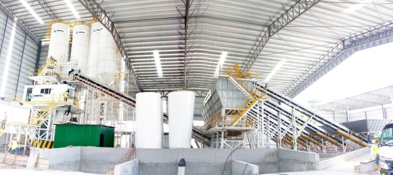 Eurotec concrete batching plant sets the standard for dust free operation in Malaysia