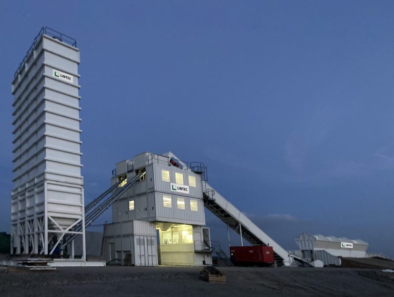 Lintec CC3000D containerised concrete plant keeps Polish roads on track